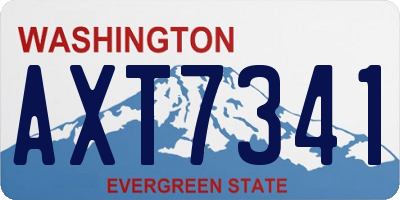WA license plate AXT7341