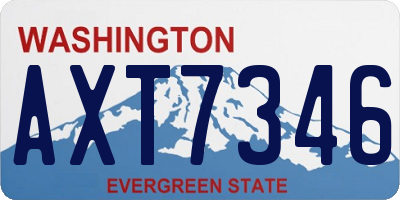 WA license plate AXT7346