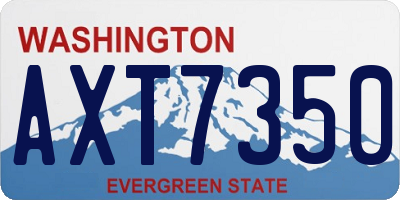WA license plate AXT7350