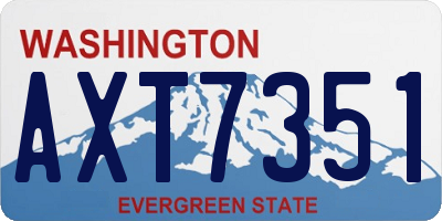 WA license plate AXT7351