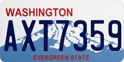 WA license plate AXT7359