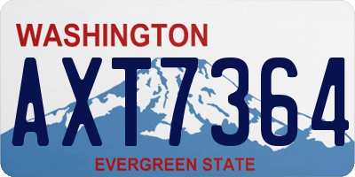 WA license plate AXT7364