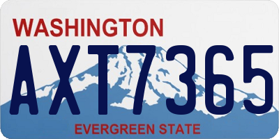 WA license plate AXT7365