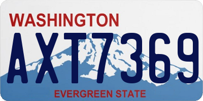 WA license plate AXT7369