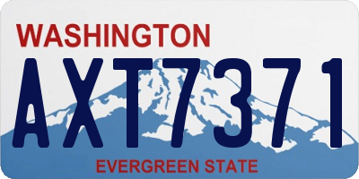 WA license plate AXT7371