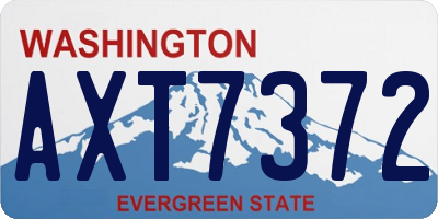WA license plate AXT7372