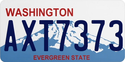 WA license plate AXT7373