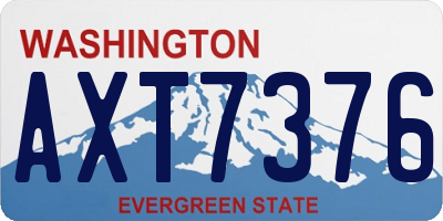 WA license plate AXT7376