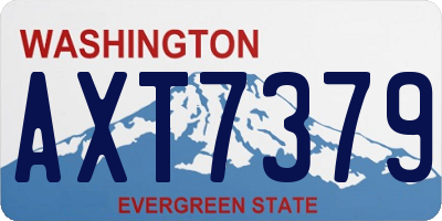 WA license plate AXT7379