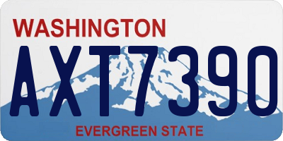 WA license plate AXT7390