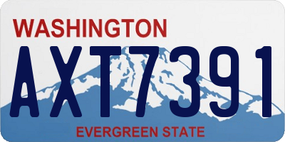 WA license plate AXT7391