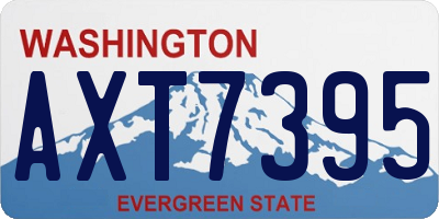 WA license plate AXT7395