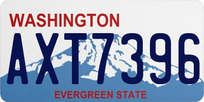 WA license plate AXT7396