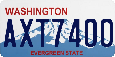 WA license plate AXT7400
