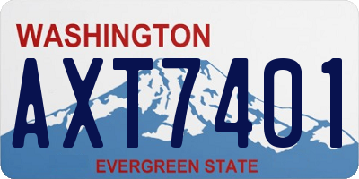 WA license plate AXT7401