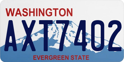 WA license plate AXT7402