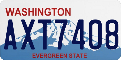 WA license plate AXT7408