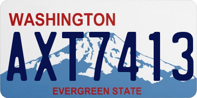 WA license plate AXT7413