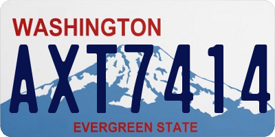 WA license plate AXT7414