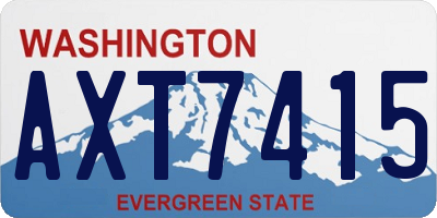 WA license plate AXT7415