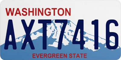 WA license plate AXT7416