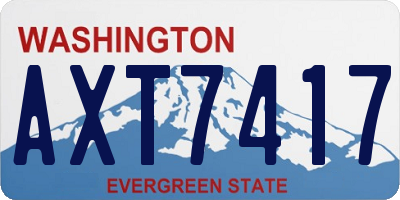 WA license plate AXT7417