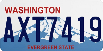 WA license plate AXT7419