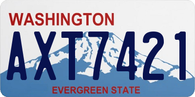 WA license plate AXT7421