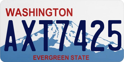 WA license plate AXT7425