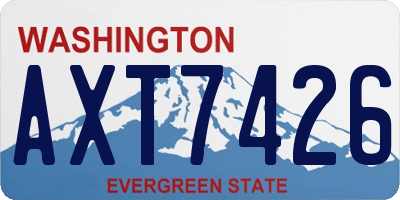 WA license plate AXT7426