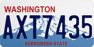 WA license plate AXT7435