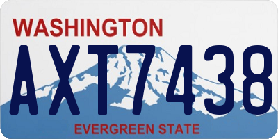 WA license plate AXT7438