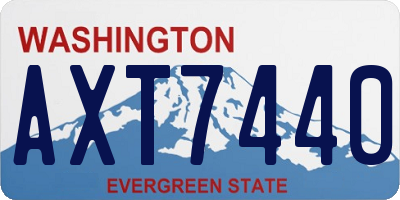 WA license plate AXT7440