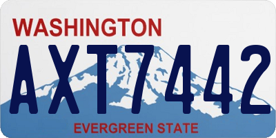 WA license plate AXT7442