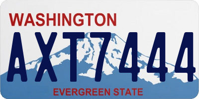 WA license plate AXT7444