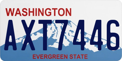 WA license plate AXT7446