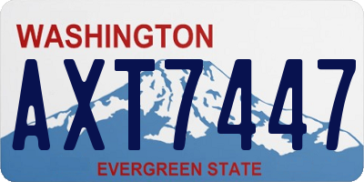 WA license plate AXT7447