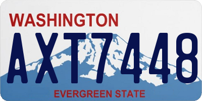WA license plate AXT7448