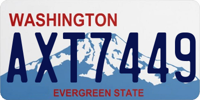 WA license plate AXT7449