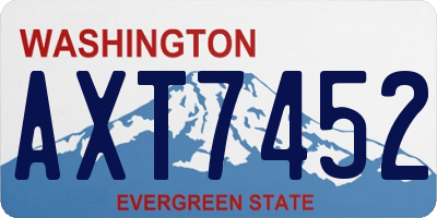 WA license plate AXT7452
