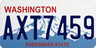 WA license plate AXT7459
