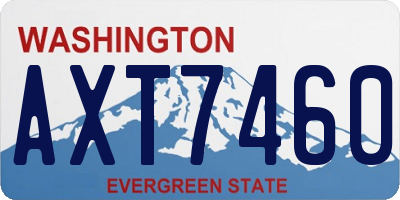 WA license plate AXT7460
