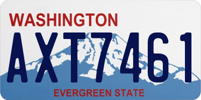 WA license plate AXT7461