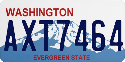 WA license plate AXT7464