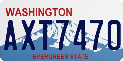 WA license plate AXT7470