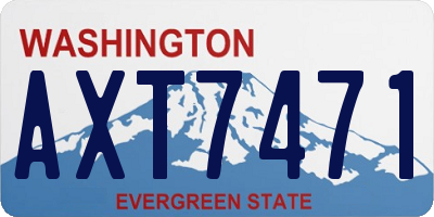 WA license plate AXT7471