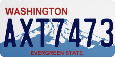 WA license plate AXT7473