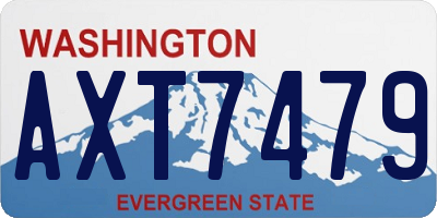 WA license plate AXT7479