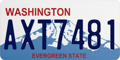 WA license plate AXT7481