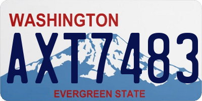 WA license plate AXT7483